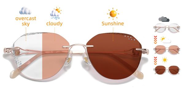 ISSILO Rimless R137 L Photochromic Brown